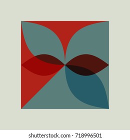 Abstract geometric design. Applicable for banners, placards, posters, flyers. Vector illustration made of various overlapping elements.