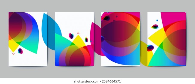 Abstract Geometric Design Background for Modern Digital Projects, Gradient Color Abstract Geometric Design
