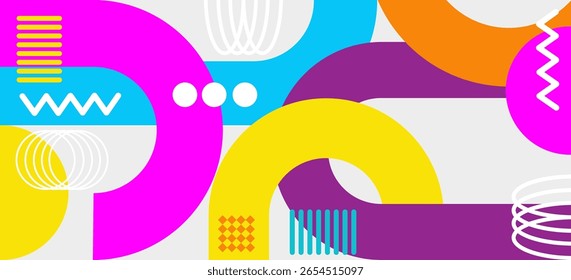 Abstractas Diseño geométrico de fondos. Carteles modernos con Elementos de Formas de arte de línea. 