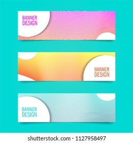 Abstract geometric design banner. Abstract gradient wave background design.