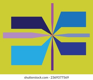 Abstract geometric design banner on yellow background for mapping, planning, chart, organization, presentation, chat, sign, icon conversation, banner, promote, logo and more.