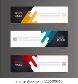 Abstract geometric design banner web template. Horizontal advertising banner.