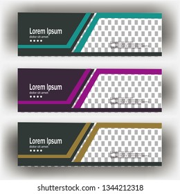 abstract geometric design banner web template. Banner web design vector template