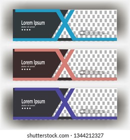 abstract geometric design banner web template. Banner web design vector template