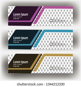 abstract geometric design banner web template. Banner web design vector template
