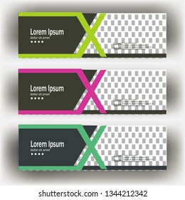 abstract geometric design banner web template. Banner web design vector template