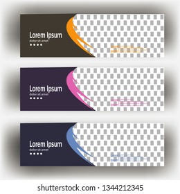 abstract geometric design banner web template. Banner web design vector template