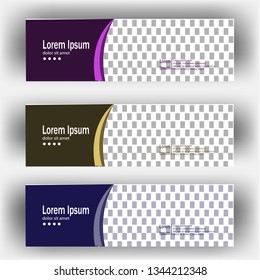 abstract geometric design banner web template. Banner web design vector template