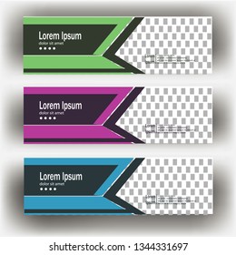 abstract geometric design banner web template. Banner web design vector template