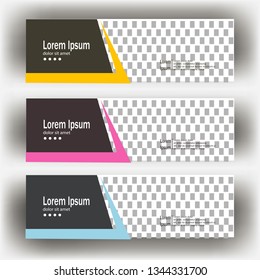 abstract geometric design banner web template. Banner web design vector template