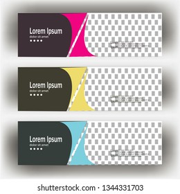 abstract geometric design banner web template. Banner web design vector template