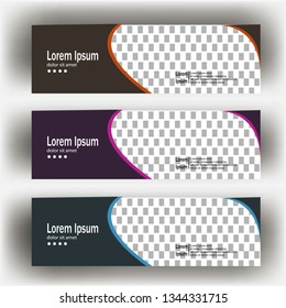 abstract geometric design banner web template. Banner web design vector template