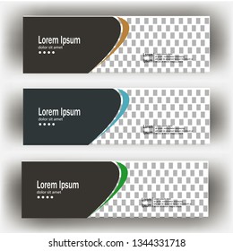 abstract geometric design banner web template. Banner web design vector template