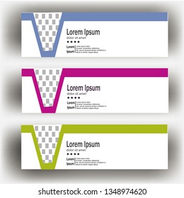 abstract geometric design banner web template. Banner web design vector template