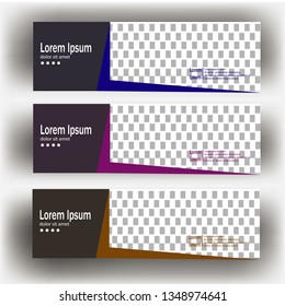 abstract geometric design banner web template. Banner web design vector template