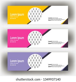 abstract geometric design banner web template. Banner web design vector template