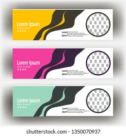 abstract geometric design banner web template. Banner web design vector template