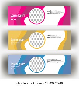 abstract geometric design banner web template. Banner web design vector template