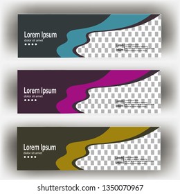 abstract geometric design banner web template. Banner web design vector template