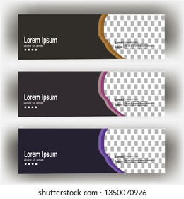 abstract geometric design banner web template. Banner web design vector template