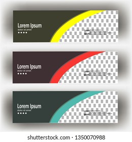 abstract geometric design banner web template. Banner web design vector template