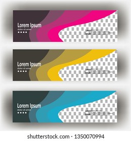 abstract geometric design banner web template. Banner web design vector template