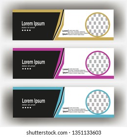 abstract geometric design banner web template. Banner web design vector template