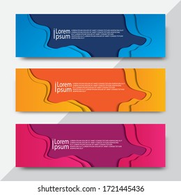 abstrakte geometrische Design-Banner-Webvorlage. Banner-Hintergrund, moderne Design-Papier-Schnitt