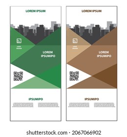 abstract geometric design banner web template vector flyer, presentation, leaflet, j-flag, x-stand, x-banner, exhibition display.