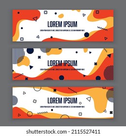 Abstract geometric design banner web template.Template ready for use in web or print design.