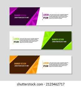 Abstract geometric design banner web template
