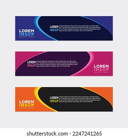 Abstract geometric design banner web template on grey background