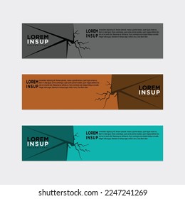 Resumen de la plantilla web de banner de diseño geométrico sobre fondo gris