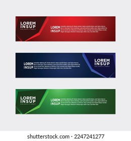 Abstrakte geometrische Design-Banner-Webvorlage auf grauem Hintergrund