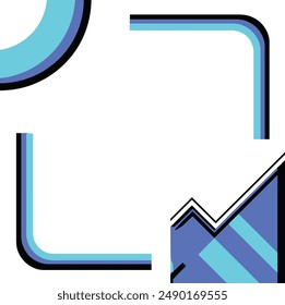 Abstract geometric design with blue and black rectangular shapes. Perfect for digital backgrounds, modern art prints, and minimalist graphic design projects.