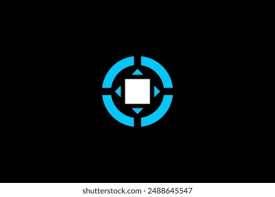 Abstractas diseño geométrico con un cuadrado azul y un círculo blanco. Perfecto para una variedad de aplicaciones, incluyendo fondos de Sitio web, materiales impresos y gráficos de redes sociales.