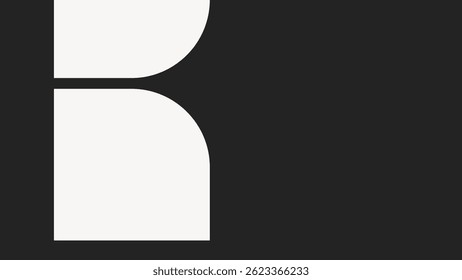 Abstract geometric design with bold black and white shapes. Modern and minimalist style with geometric elements. Bold and striking abstract design. Frame with copy space. Frame element vector.
