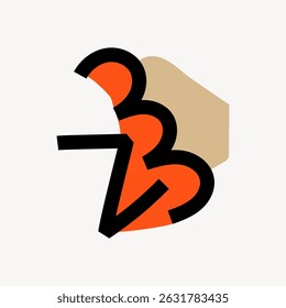 Diseño geométrico Abstractas con Formas y colores atrevidos. Presenta Elementos naranjas y negros superpuestos. Estilo de arte moderno con un enfoque minimalista. Lindo Vector de ilustración.