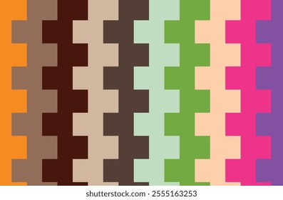 abstract geometric design, checkered shape letter h pattern gradient color purple and pink green color background