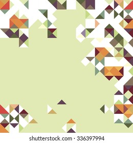 Abstract geometric design of colored triangles - vector illustration