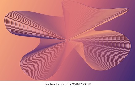 Abstract Geometric Design with Colorful Gradient and Lines. Vector illustration.