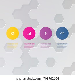 Abstract geometric design with colorful infographic elements Eps 10 stock vector illustration 