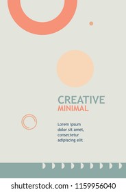 Abstract geometric design. Colorful retro cover with text. Eps 10 vector illustration