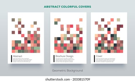Abstract geometric design covers. Minimalistic colorful designs. Artwork poster composition in Scandinavian style with simple shape and figure. Applicable for covers, voucher, posters, flyers etc.