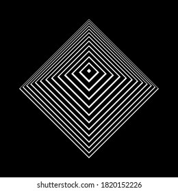 Abstract geometric design element. 3D illusion. Vector art.