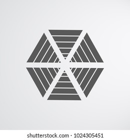 Abstract  geometric design element icon.