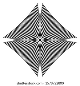 Abstract geometric design element. Striped lines pattern. Vector illustration.