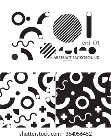 Abstract geometric design elements light background