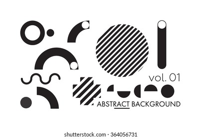 Abstract geometric design elements light background