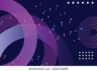 Abstractas diseño geométrico con círculos y patrones en vibrante paleta de colores